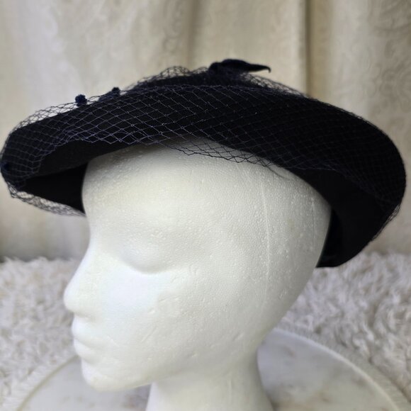 Vintage Wool Fascinator Hat From The 1940's - Picture 11 of 12